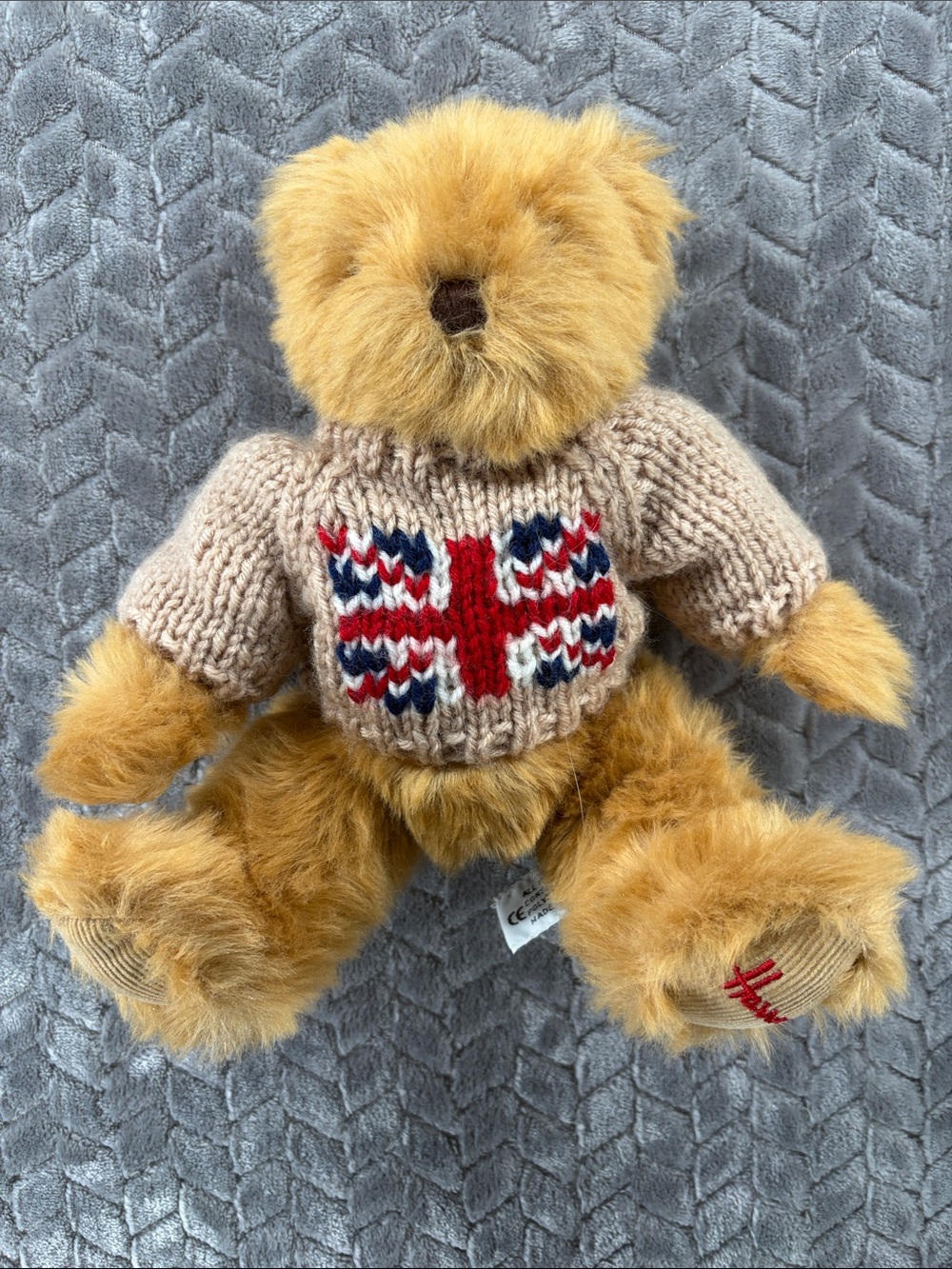 Harrods Knightsbridge England  Union Jack Sweater Teddy Bear